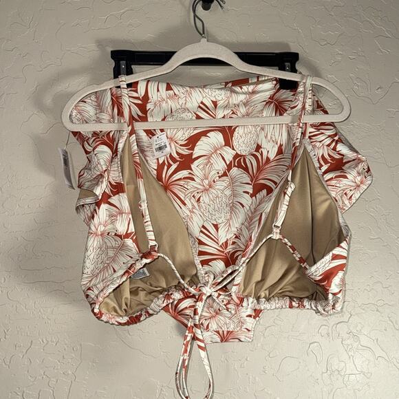Old navy plus size pineapple tropical print bikini NWT 4x top 3x bottoms - Picture 9 of 9